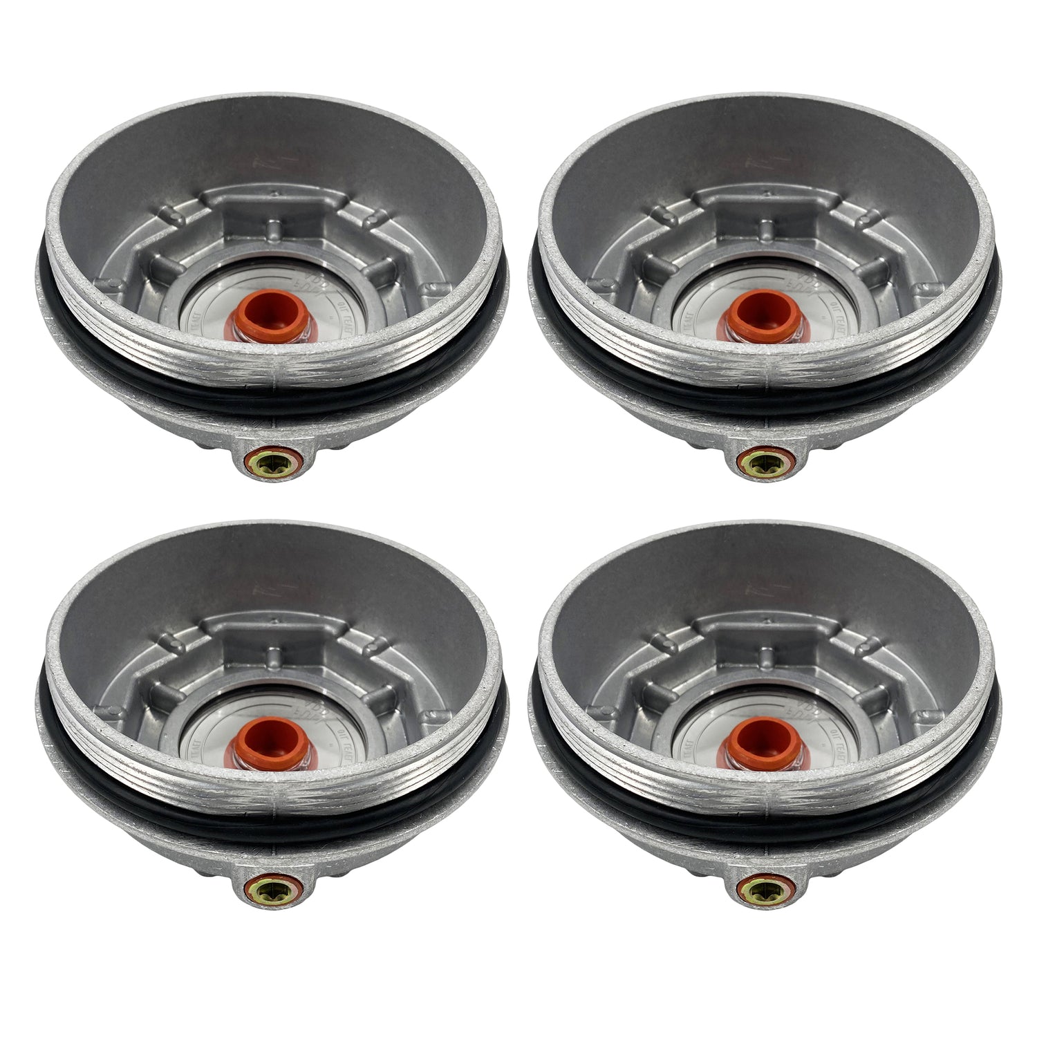 4 of 340-4075 Aluminum Screw-on Hub Cap for Trailer Axle Aftermarketus Hub Caps