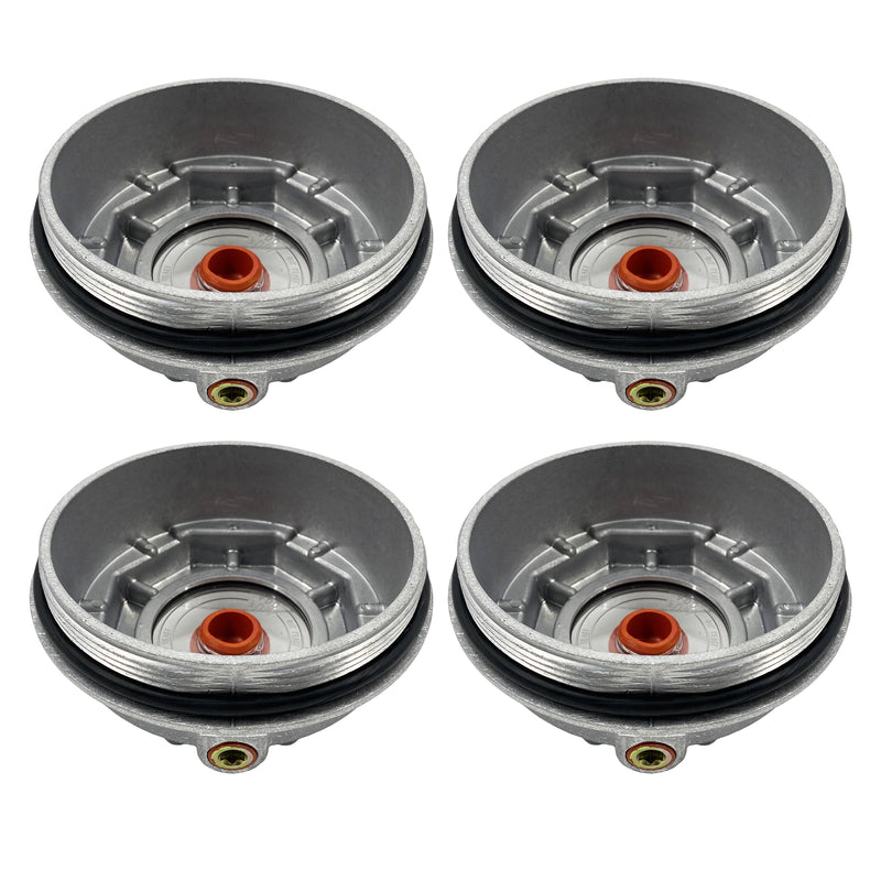 4 of 340-4075 Aluminum Screw-on Hub Cap for Trailer Axle - AFTERMARKETUS Torque Hub Caps