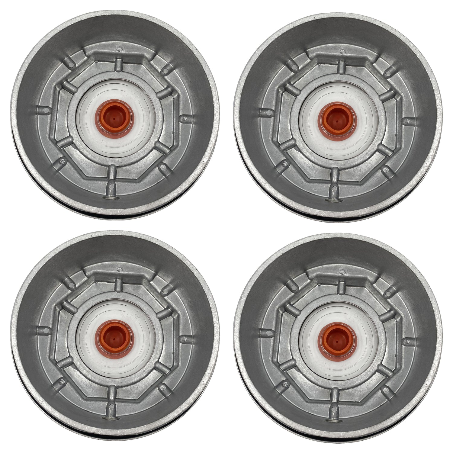 4 of 340-4075 Aluminum Screw-on Hub Cap for Trailer Axle Aftermarketus Hub Caps