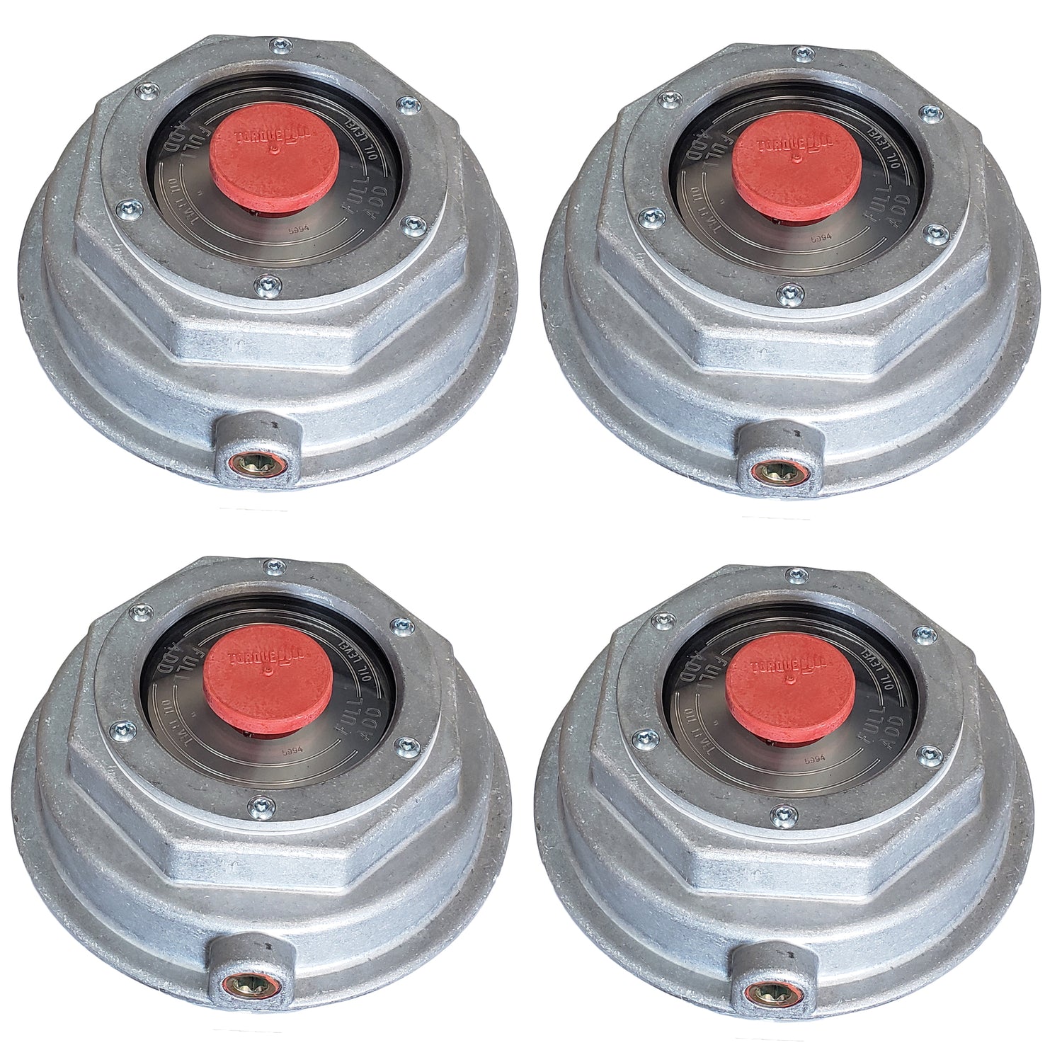 4 of 340-4075 Aluminum Screw-on Hub Cap for Trailer Axle Aftermarketus Hub Caps