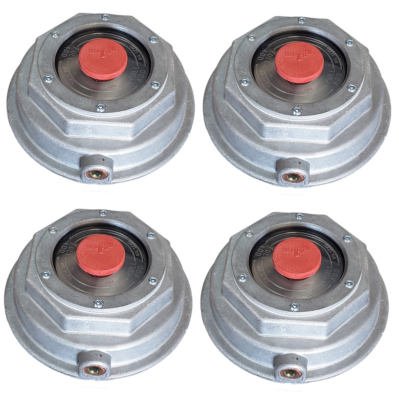 4 of 340-4075 Aluminum Screw-on Hub Cap for Trailer Axle - AFTERMARKETUS Torque Hub Caps
