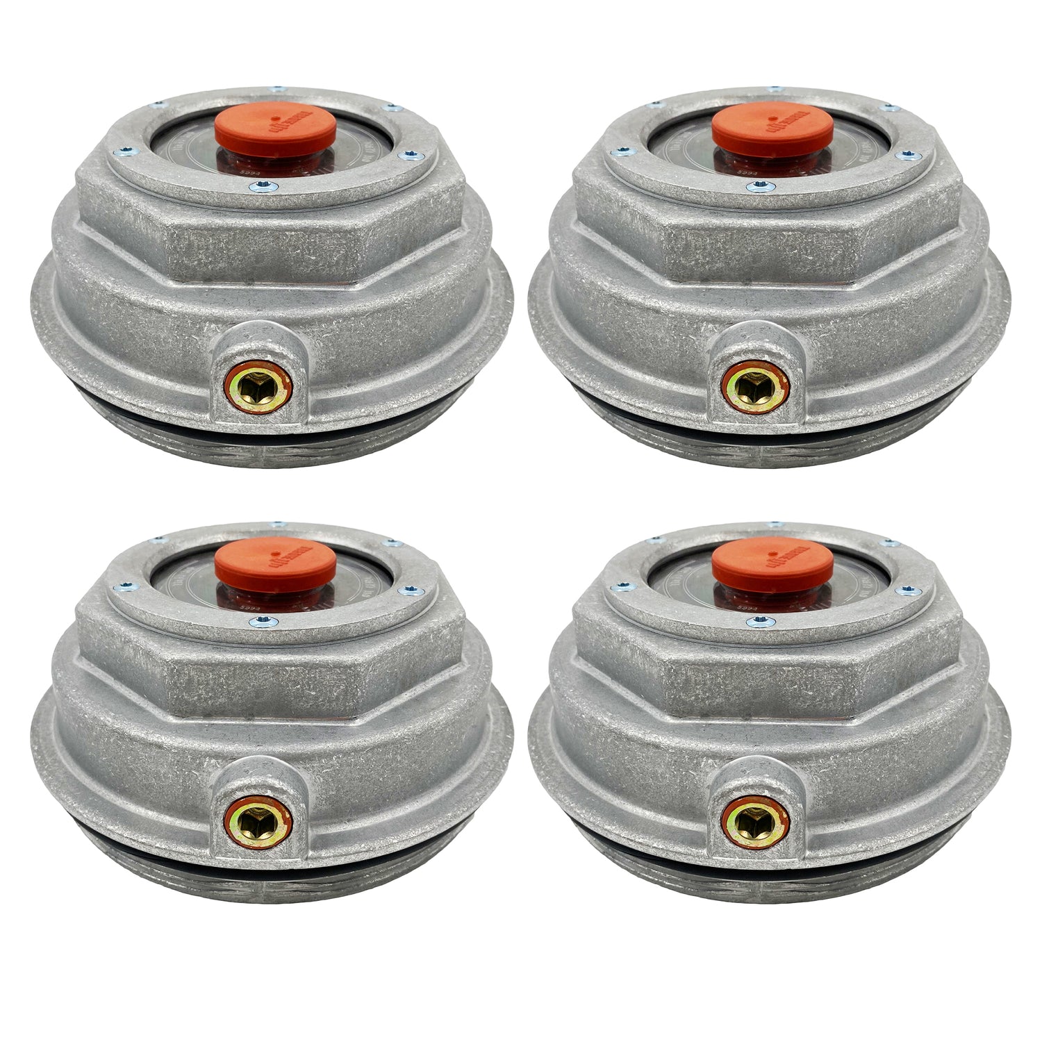 4 of 340-4075 Aluminum Screw-on Hub Cap for Trailer Axle Aftermarketus Hub Caps