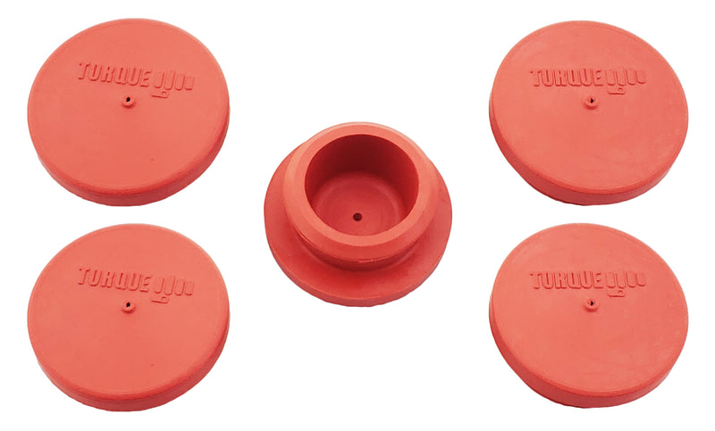 5 of Large Red Rubber Plug 1-1/8" Wheel for Hub Caps