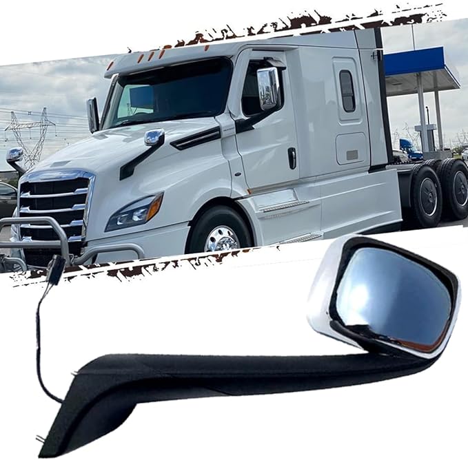 Hood Mirror for 2018+ Freightliner Cascadia - Left - Chrome
