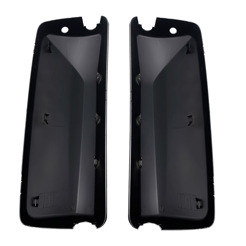 Door Mirror Cover Black w Curved Back Pair 04-18 Volvo VNL
