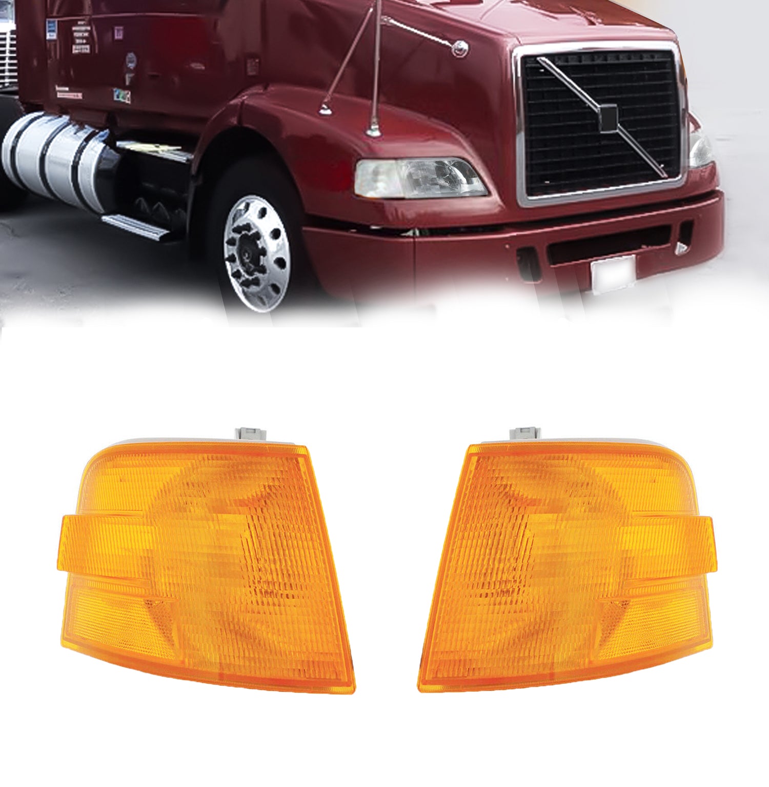Turn Signal for 1999-2017 Volvo VNM 1996-2003 VNL Semi Trucks | Replacement Volvo 8080852 8140051 | Pair Aftermarketus Other Truck Body Parts