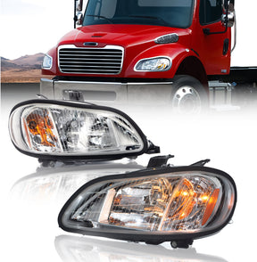Halogen Headlight for 2002-2018 Freightliner M2 Semi Trucks | Replacement Freightliner A06-51039-002 A06-51039-000 | Pair Aftermarketus Headlights