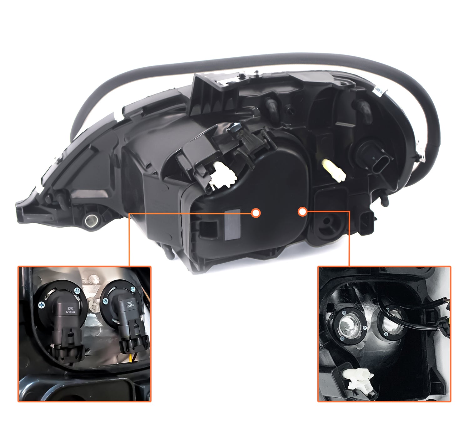 Halogen Headlight for 2002-2018 Freightliner M2 Semi Trucks | Replacement Freightliner A06-51039-002 A06-51039-000 | Pair Aftermarketus Headlights