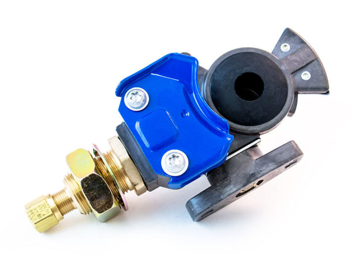 TORQUE Service Gladhand Blue with Shut-off Valve