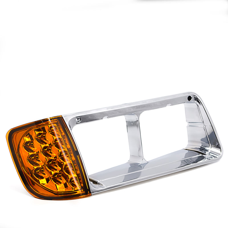 TORQUE Freightliner FLD Headlight Bezel with Led Turn Signal