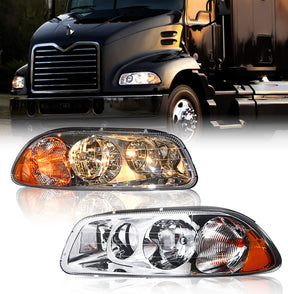 Halogen Headlight for 2007-2011 Mack Vision Granite Pinnacle | Replacement Mack 21836340 21836341 | Pair Aftermarketus Headlights