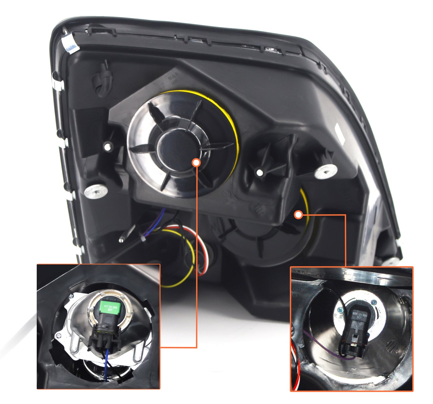 Headlight for 2004-2017 Volvo VN VNL Semi Trucks | Replacement Volvo 82329127 82329123 | Pair Aftermarketus Headlights