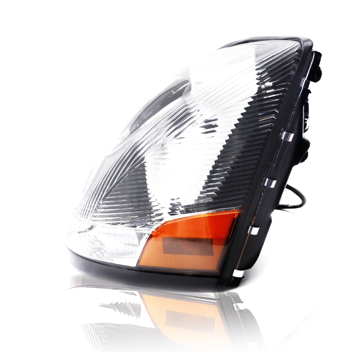 Chrome Headlight Driver Side w All Bulbs for 04-17 Volvo VNL - AFTERMARKETUS Torque Headlights