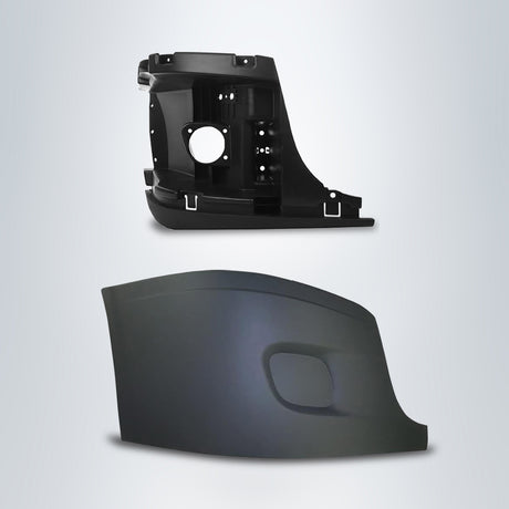 Complete Bumper Replacement with Reinforcement Supports for 2008-2017 Freightliner Cascadia | Pair Aftermarketus Bumpers