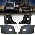 Corner Side Bumper with Reinforcement Support for 2008-2017 Freightliner Cascadia | with Fog Light Hole | Pair Aftermarketus Bumpers
