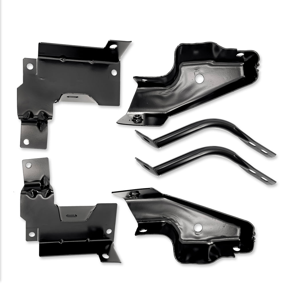 Front Right Passenger Side Bumper Bracket For 2003-2006 Chevy Silverado 1500 - Steel, Painted Black, GM1067147