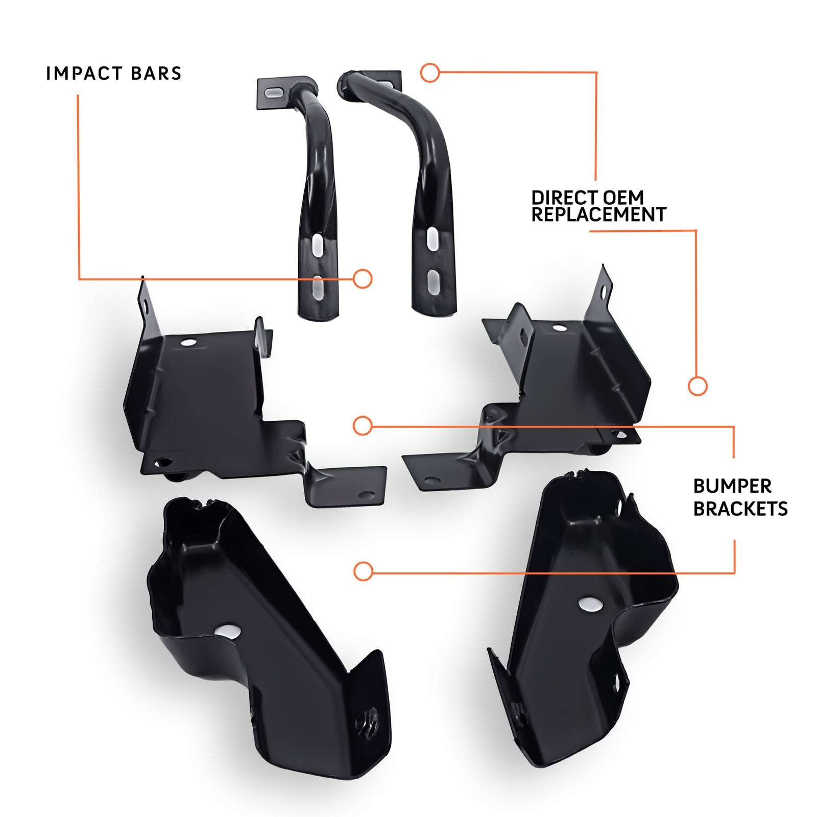 2006 Chevy Silverado Bumper Front Bumper Bracket Set for 2003-2006 Silverado 1500