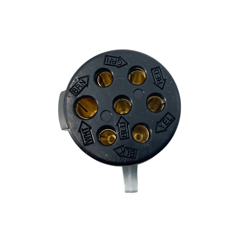 TORQUE 7 Pin Round Trailer Connector Wiring Socket Plug