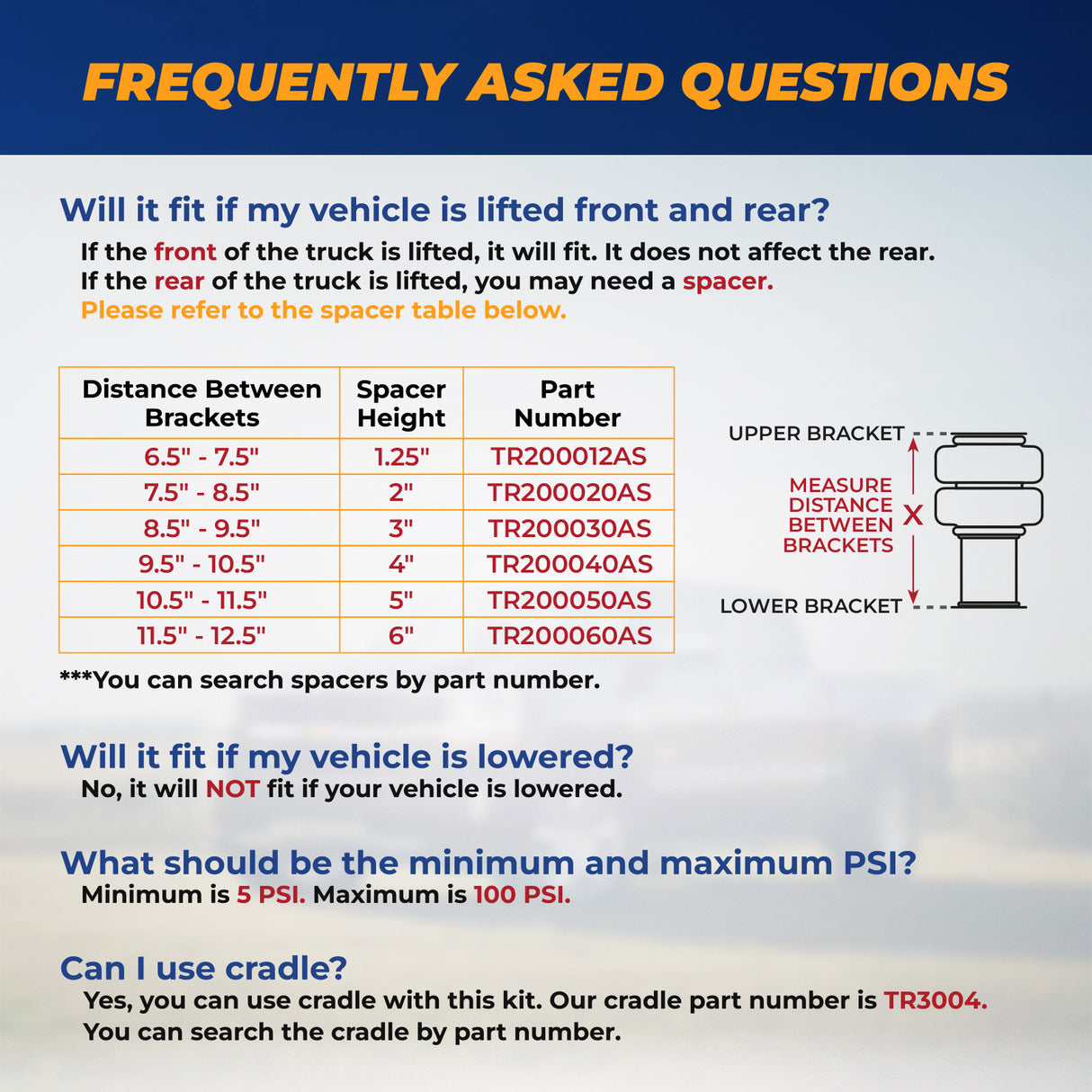 Air Spring Suspension Kit Replaces Firestone Ride-Rite 2304 - AFTERMARKETUS Torque Air Helper Kits for Pick-up(s)