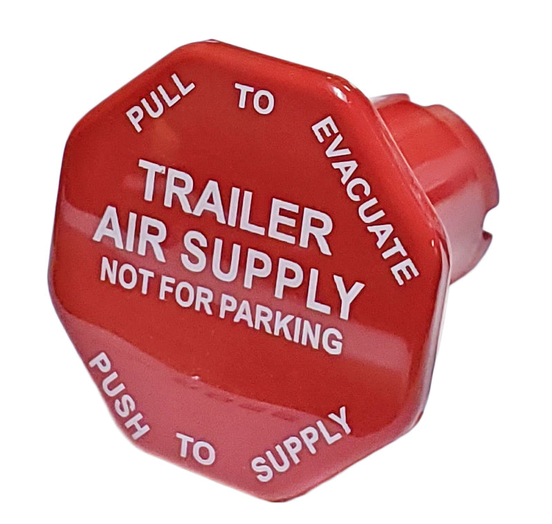 Yellow Parking Brake Knob & Red Trailer Air Supply Knobs SET