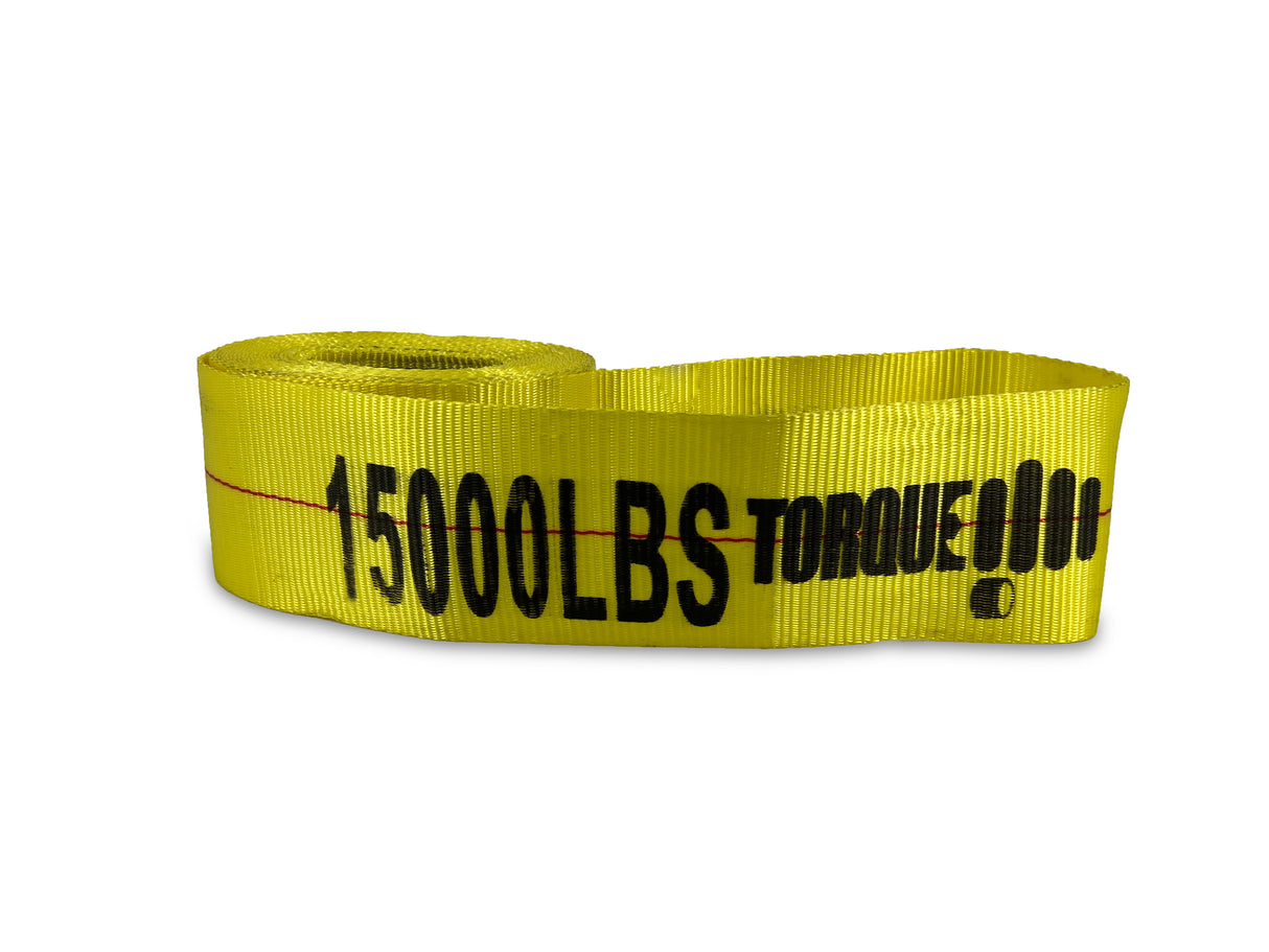 4"x30' Winch Strap with Flat Hook for Towing Heavy Duty - AFTERMARKETUS Torque Other Truck Accessories