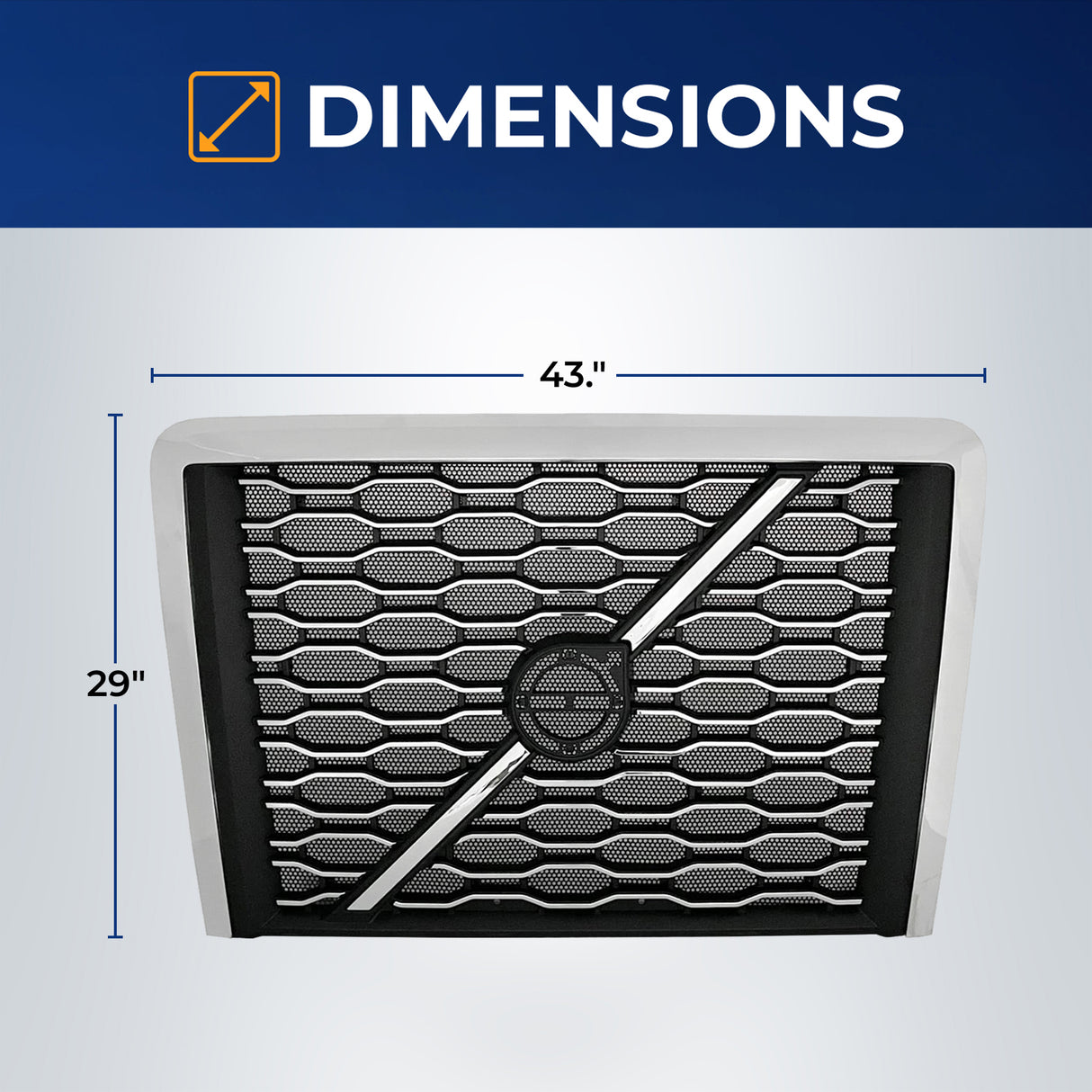 TORQUE Grille Replacement for 2018+ Volvo VNL Trucks (TR450)