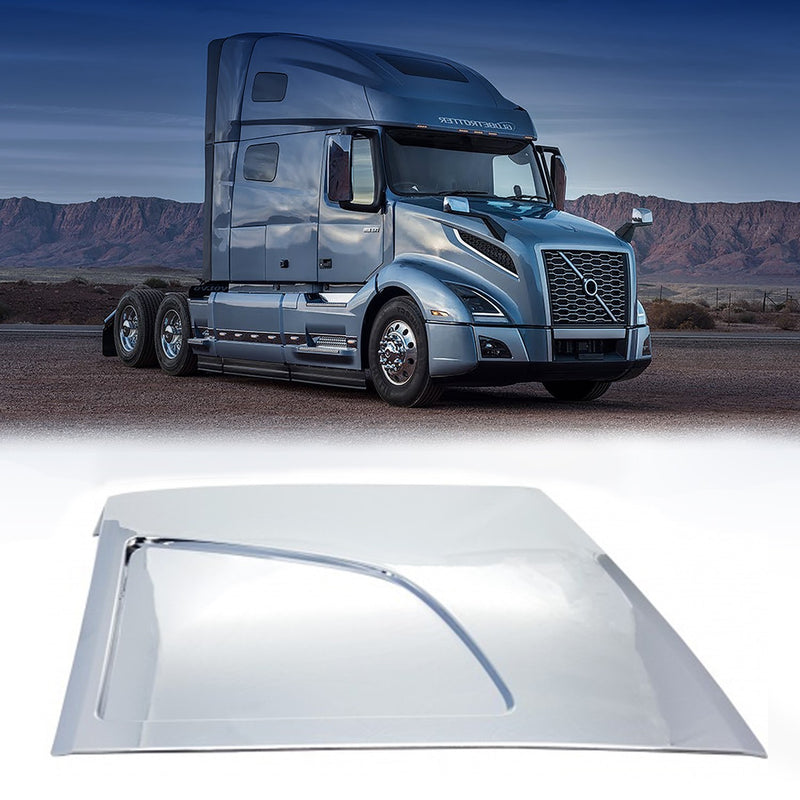 Chrome Side Bumper Cover W/out Fog Light Hole for 2018+ Volvo VNL Driver Side