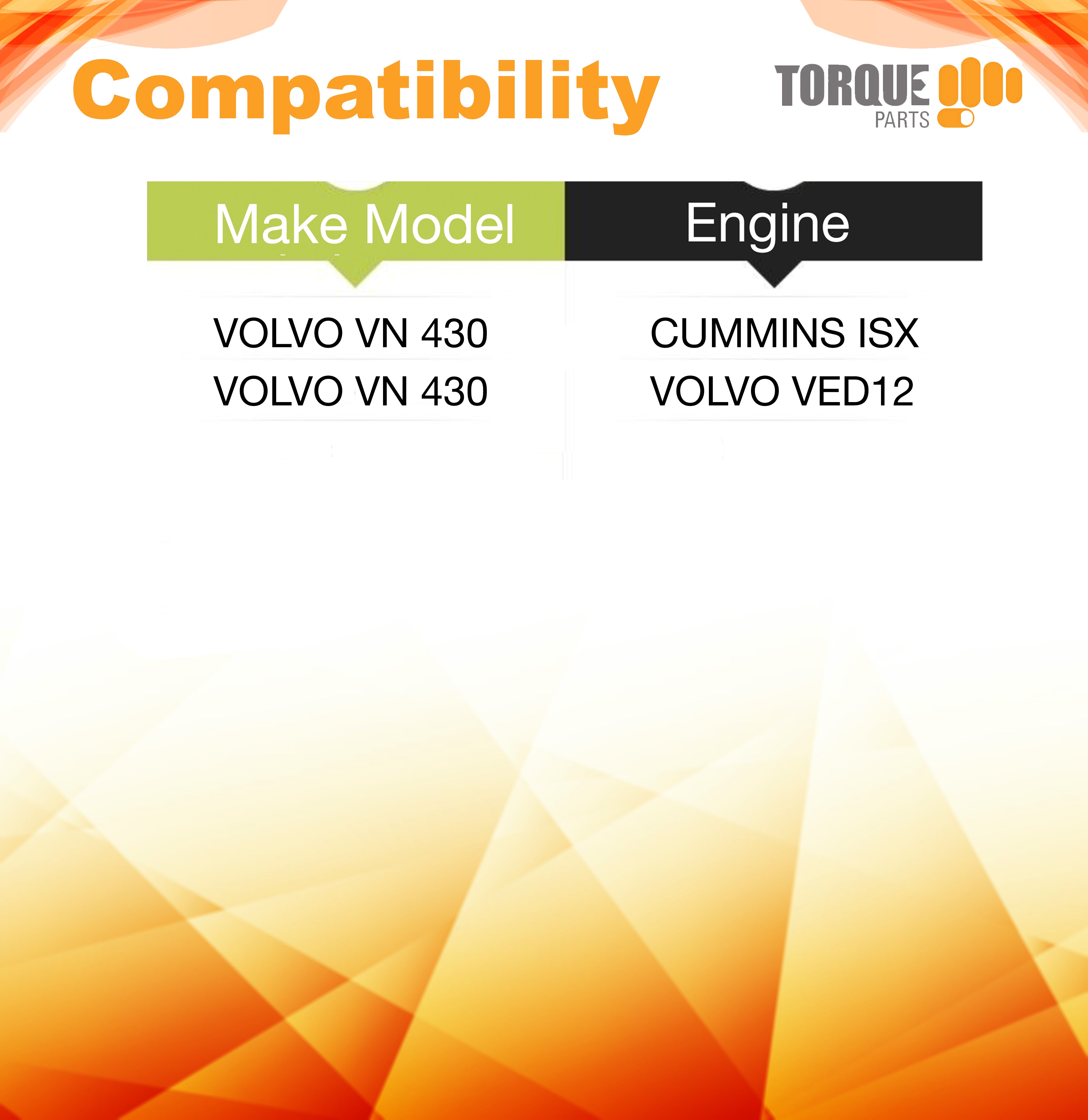 TORQUE エンジンエアフィルター Volvo VNL, VN, VNM, VNX, VHD, VAH用 (フリートガード AF26163M, AF26472M, ボルボ 20411815, Baldwin RS4642, Donaldson | TORQUE エンジンエアフィルター キャビンエアフィルター 2個