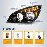 Left Side Full LED Blackout Headlight for 2018+ Freightliner