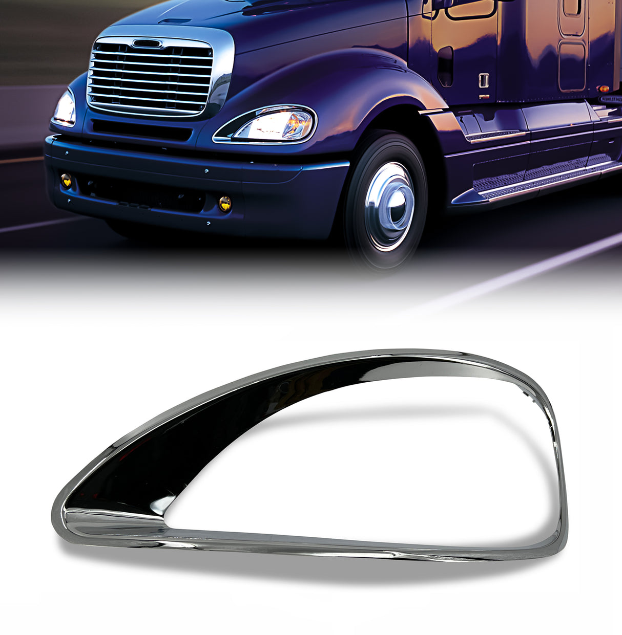 Driver Headlight Bezel Trim for 01-22 Freightliner Columbia