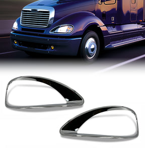 Headlight Bezel for 2001-2022 Freightliner Columbia Semi Trucks | Replacement Freightliner 04-32242-003 04-32242-002 | Chrome Aftermarketus Headlights