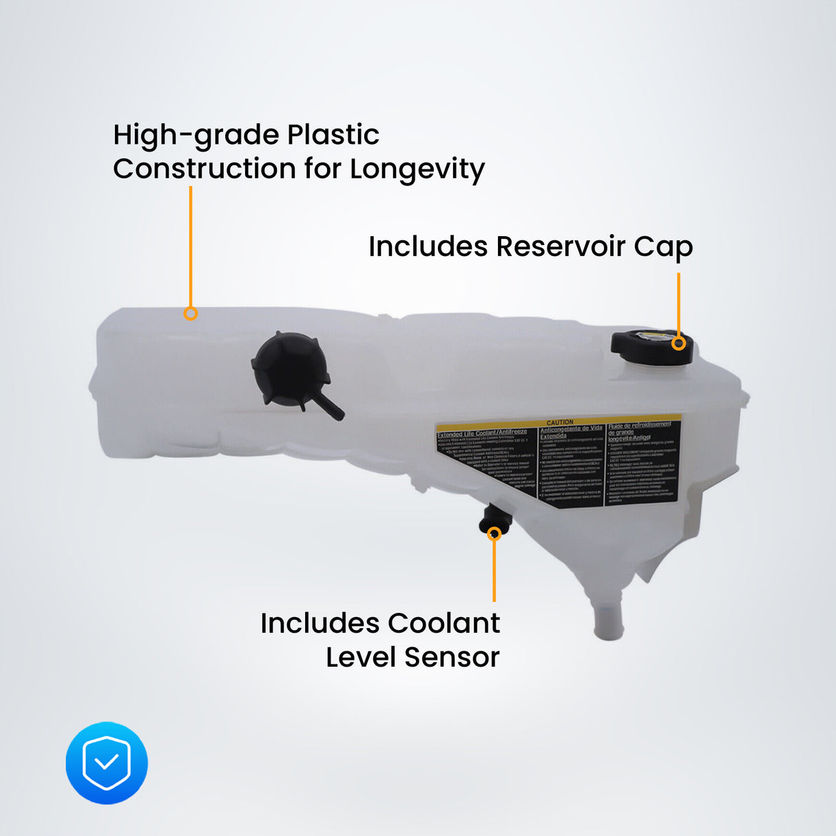 Coolant Tank for 2008-2017 Kenworth T660, T800, W900 Trucks - AFTERMARKETUS Torque Other Truck Body Parts