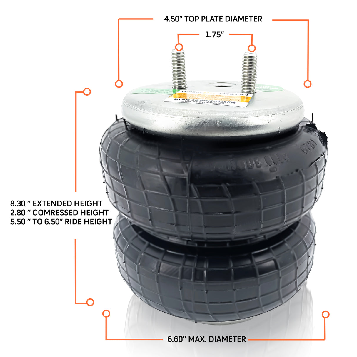 TORQUE 6781 Replacement Air Spring Bag for Firestone Kits