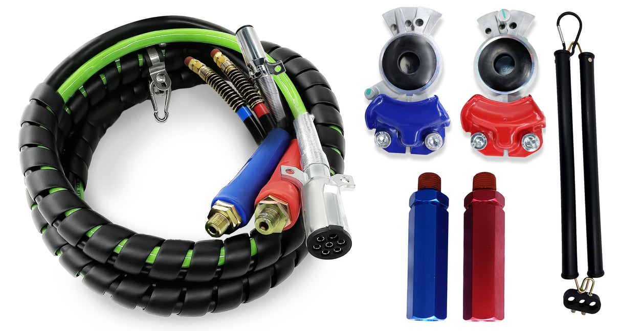 15ft ABS and Air Power Line Hose Wrap with Tender Spring Kit - AFTERMARKETUS Torque ABS Cables