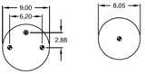 Air Bag Spring Replacement for Firestone 8864, W01-358-8864 - AFTERMARKETUS Torque Reversible Sleeve Air Springs