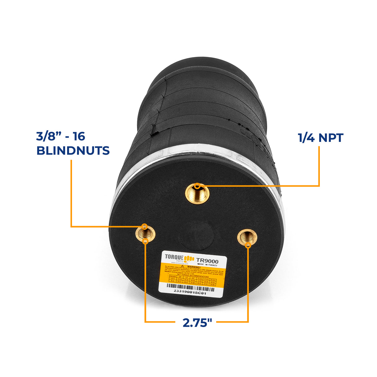 Air Spring Bag Kit for Pickup Replaces W21-760-9000 - AFTERMARKETUS Torque Pick Up Convoluted Air Springs