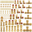 Brass DOT Push-in Air Brake Fitting Assortment Kit (101 pcs) - AFTERMARKETUS Torque Pick Up Convoluted Air Springs