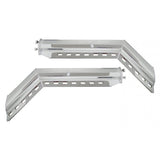 TORQUE Chrome Mud Flap Hanger Pair Set 45 Degree Angled 30