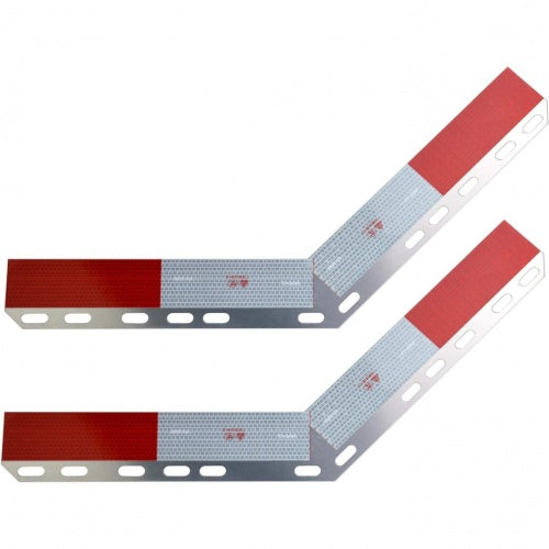 Mud Flap Hanger - Pair - 45 Degree Angled - 30 Inch - Chrome Aftermarketus Mud Flap Hangers